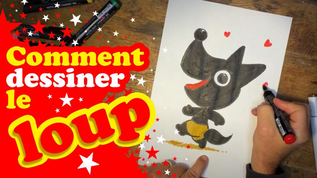 modèle pour dessiner le loup